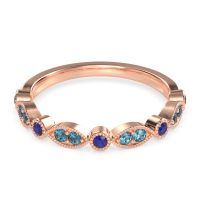 Antique Half-Eternity Prong Set Purana Band