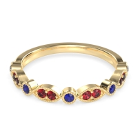 Antique Half-Eternity Prong Set Purana Band