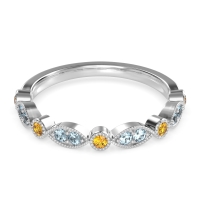 Antique Half-Eternity Prong Set Purana Band