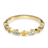 Antique Half-Eternity Prong Set Purana Band