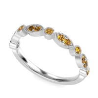 Antique Half-Eternity Prong Set Purana Band