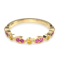 Antique Half-Eternity Prong Set Purana Band