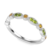 Antique Half-Eternity Prong Set Purana Band