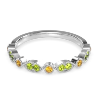 Antique Half-Eternity Prong Set Purana Band