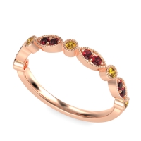 Antique Half-Eternity Prong Set Purana Band