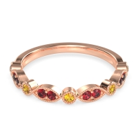 Antique Half-Eternity Prong Set Purana Band