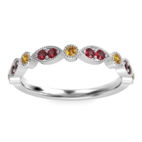 Antique Half-Eternity Prong Set Purana Band