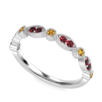 Antique Half-Eternity Prong Set Purana Band