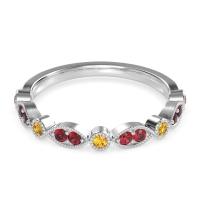 Antique Half-Eternity Prong Set Purana Band