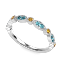 Antique Half-Eternity Prong Set Purana Band