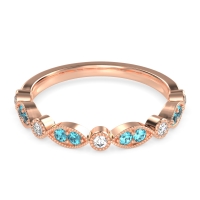 Antique Half-Eternity Prong Set Purana Band