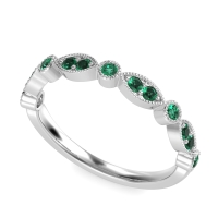 Antique Half-Eternity Prong Set Purana Band