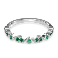 Antique Half-Eternity Prong Set Purana Band