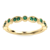 Antique Half-Eternity Prong Set Purana Band