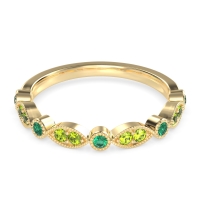 Antique Half-Eternity Prong Set Purana Band