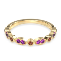 Antique Half-Eternity Prong Set Purana Band