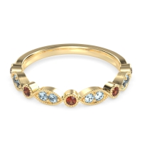 Antique Half-Eternity Prong Set Purana Band