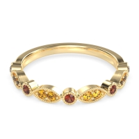 Antique Half-Eternity Prong Set Purana Band