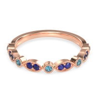 Antique Half-Eternity Prong Set Purana Band