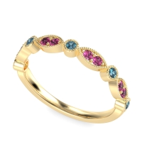 Antique Half-Eternity Prong Set Purana Band