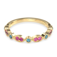 Antique Half-Eternity Prong Set Purana Band