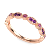 Antique Half-Eternity Prong Set Purana Band