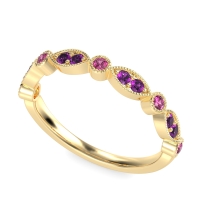 Antique Half-Eternity Prong Set Purana Band