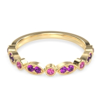 Antique Half-Eternity Prong Set Purana Band