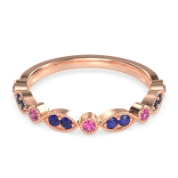 Antique Half-Eternity Prong Set Purana Band