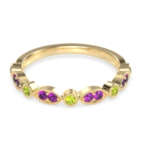 Antique Half-Eternity Prong Set Purana Band