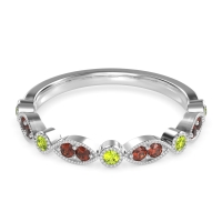 Antique Half-Eternity Prong Set Purana Band