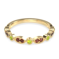 Antique Half-Eternity Prong Set Purana Band