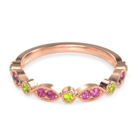 Antique Half-Eternity Prong Set Purana Band