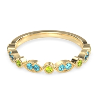 Antique Half-Eternity Prong Set Purana Band