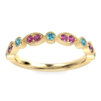 Antique Half-Eternity Prong Set Purana Band