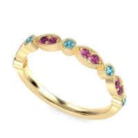 Antique Half-Eternity Prong Set Purana Band