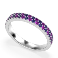 Classic Two Row Prong Set Yugala Band