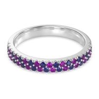 Classic Two Row Prong Set Yugala Band