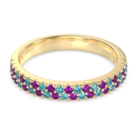 Classic Two Row Prong Set Yugala Band