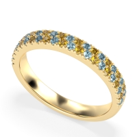 Classic Two Row Prong Set Yugala Band