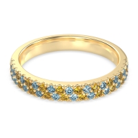 Classic Two Row Prong Set Yugala Band