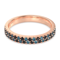 Classic Two Row Prong Set Yugala Band