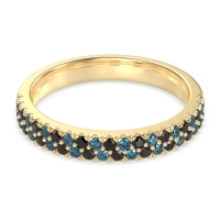 Classic Two Row Prong Set Yugala Band