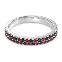 Classic Two Row Prong Set Yugala Band