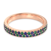 Classic Two Row Prong Set Yugala Band