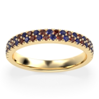 Classic Two Row Prong Set Yugala Band