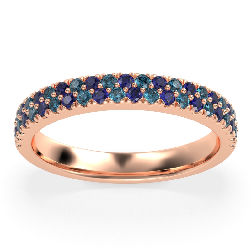 Classic Two Row Prong Set Yugala Band