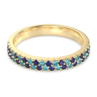 Classic Two Row Prong Set Yugala Band