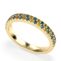 Classic Two Row Prong Set Yugala Band