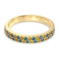 Classic Two Row Prong Set Yugala Band